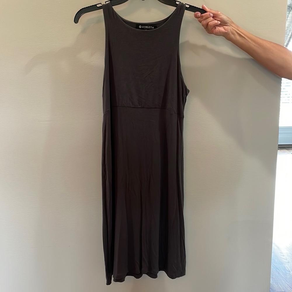 Athleta Small dark gray tank dress